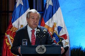 United Nations Secretary General António Guterres visits Chile